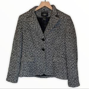 Tailor B. Moss black‎ and white tweed peacoat